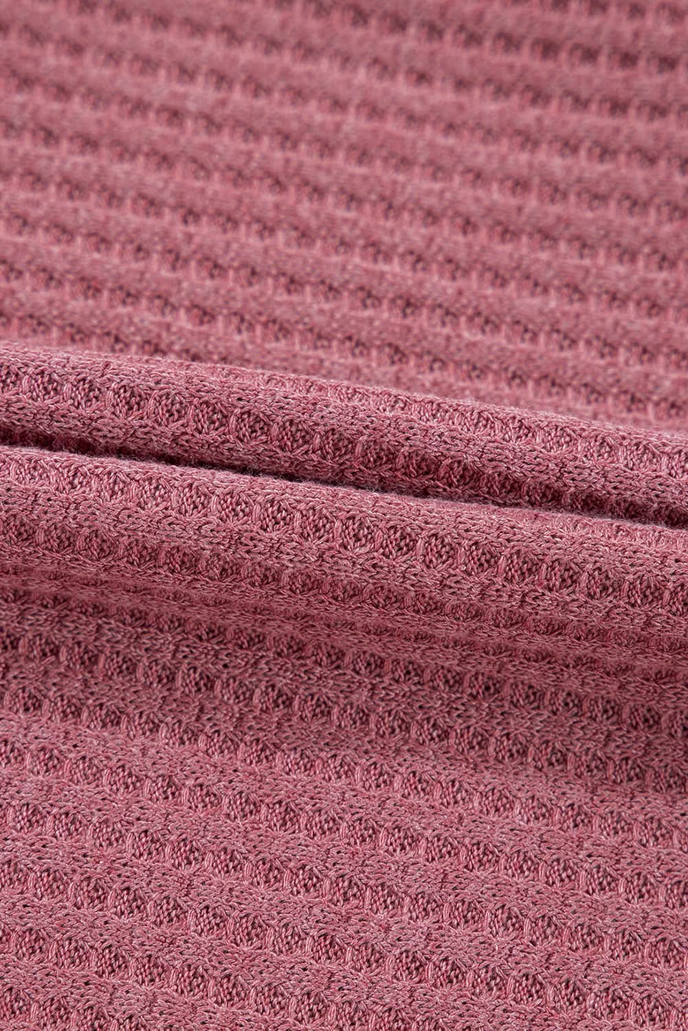 Mineral red waffle knit cardigan - Love Salve